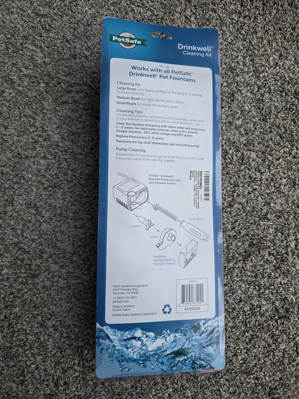 PetSafe Drinkwell Cleaning Brush Set - Blue & White